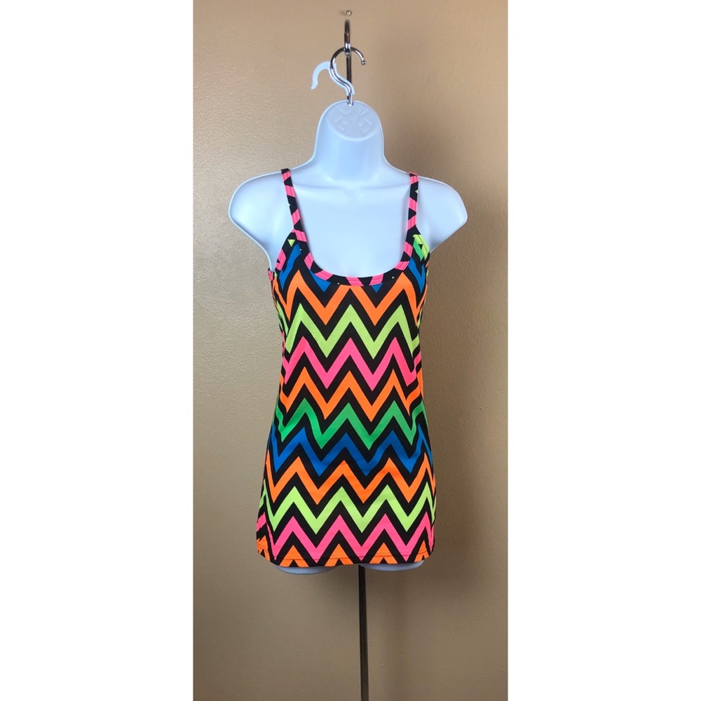 Chevron Printed Multi Color Tank